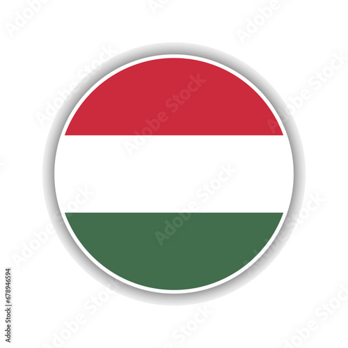 Abstract Circle Hungary Flag Icon