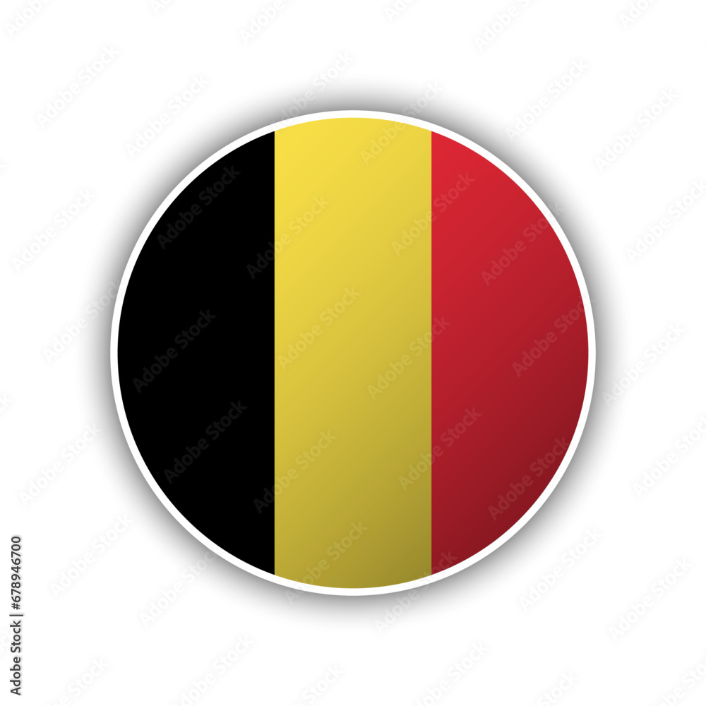 Abstract Circle Belgium Flag Icon