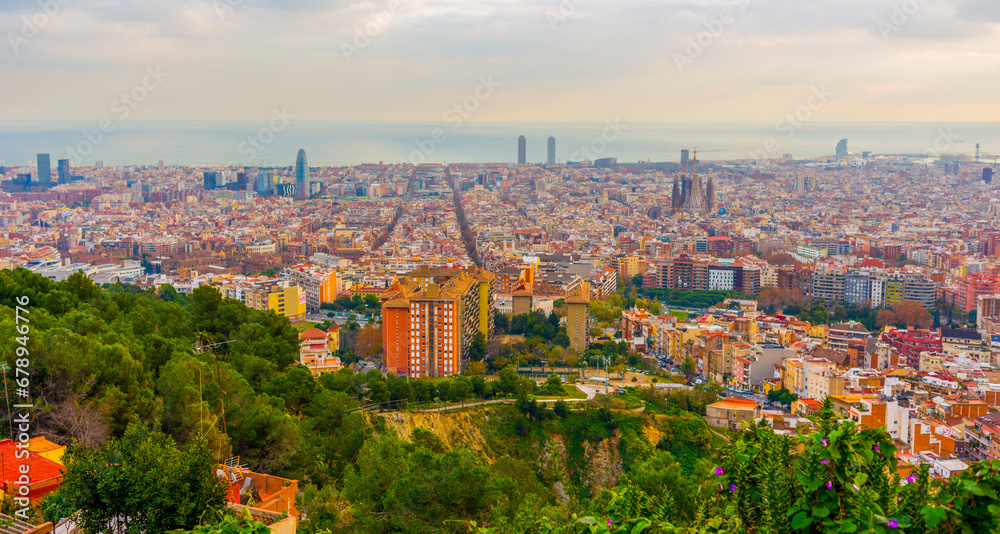 Barcelona view for banner background