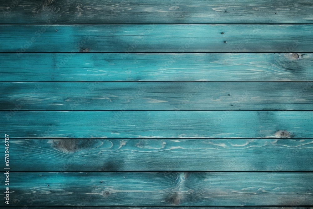 Obraz premium Light blue old shabby wooden background texture. Painted teal old rustic wooden wall. Abstract texture for furniture, office and home Interior