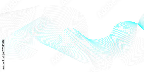  Abstract blue wave geometric Technology, data science frequency gradient lines on transparent background. Isolated on white background. blue and white wavy stripes background. © MdLothfor
