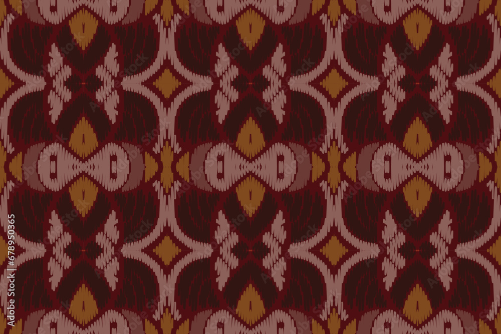 Textile Ikat Design or Modern Native Thai Ikat Pattern. Geometric Ethnic Background for Pattern Seamless Design or Wallpaper.