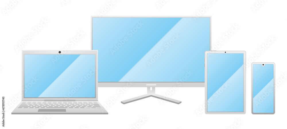 Obraz premium シンプルなイラスト_電源が入っているデバイス