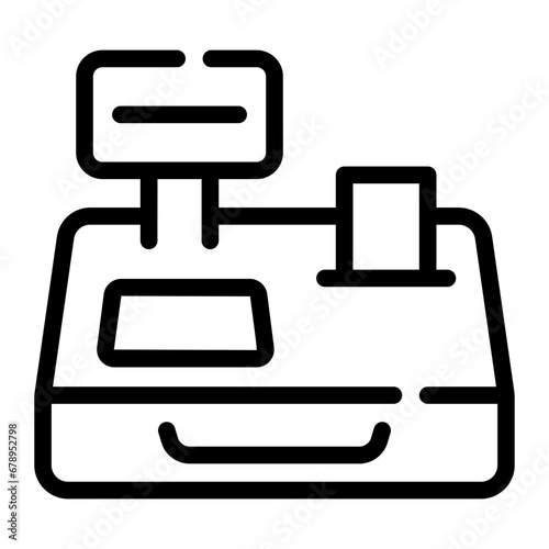 cashier machine Line Icon