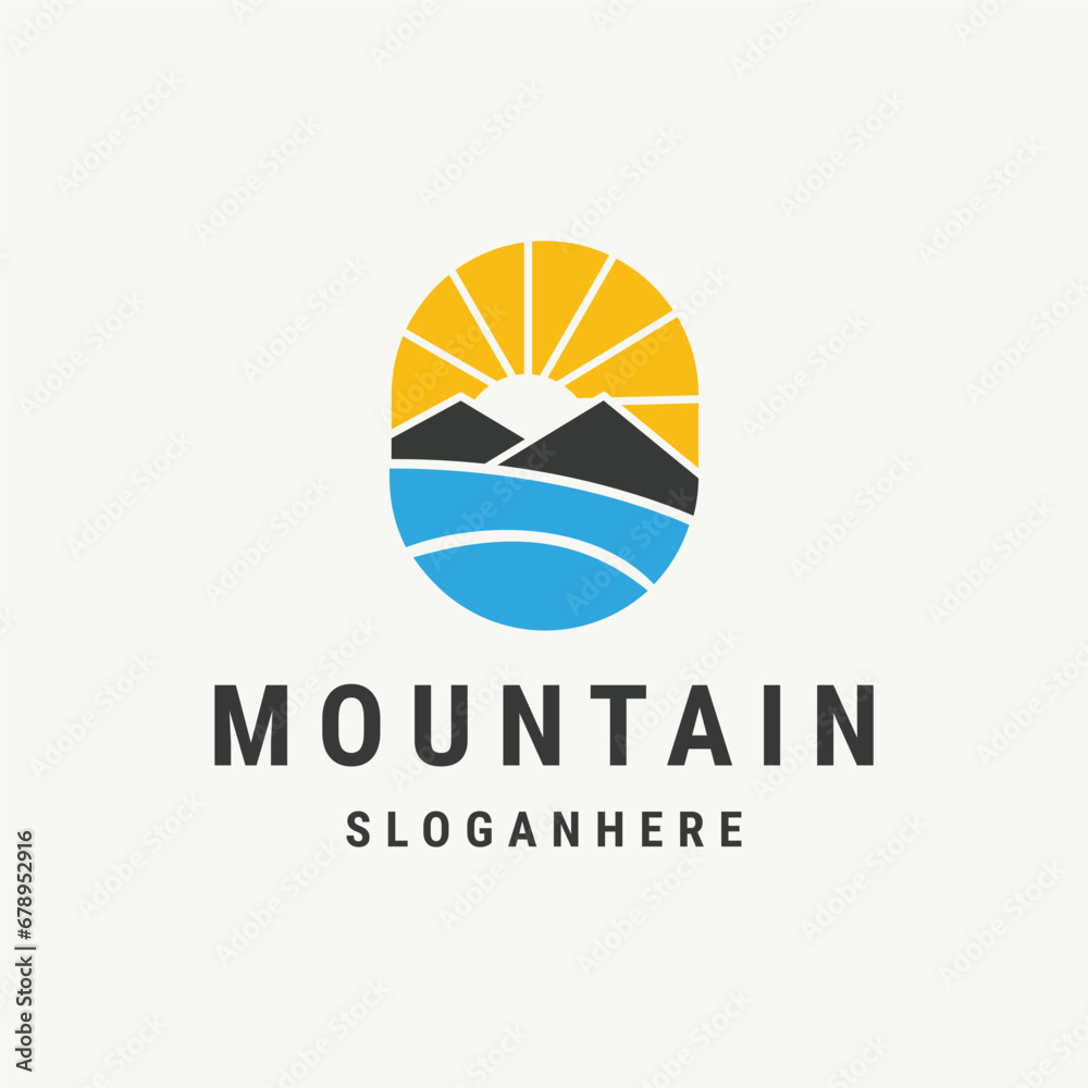 Mountain vector logo icon template