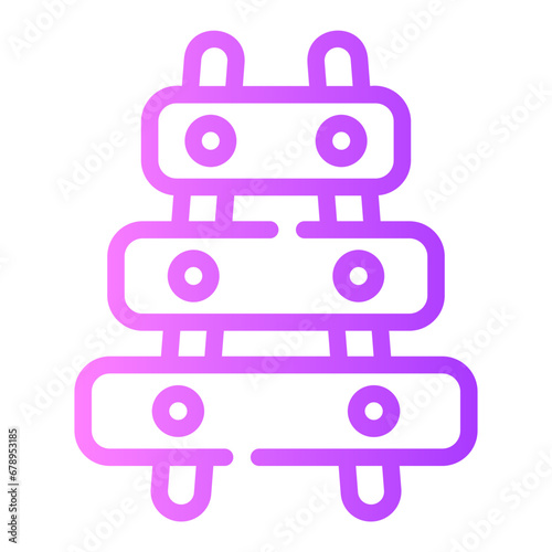 xylophone Line Gradient Icon