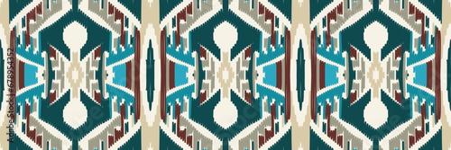 Ikat Pattern Vector or Modern Native Thai Ikat Pattern. Geometric Ethnic Background for Pattern Seamless Design or Wallpaper.