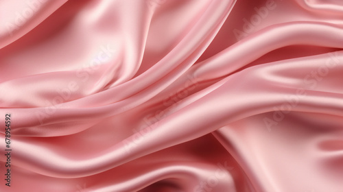 Abstract background with soft waves pink silk texture