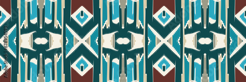 Ikat Pattern Vector or Modern Native Thai Ikat Pattern. Geometric Ethnic Background for Pattern Seamless Design or Wallpaper.