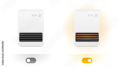 シンプルなイラスト_ファンヒーター