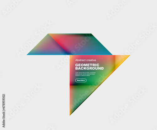 Gradient triangles vector abstract background © antishock