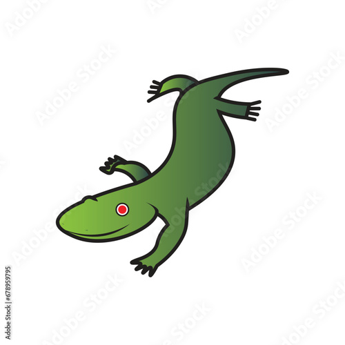 set of green salamander vector isolated on white background. animal  salamander  amphibian  reptile  gecko  lizard  green  black  mascot  logo  icon  sticker  clipart  clip art  vector illustration