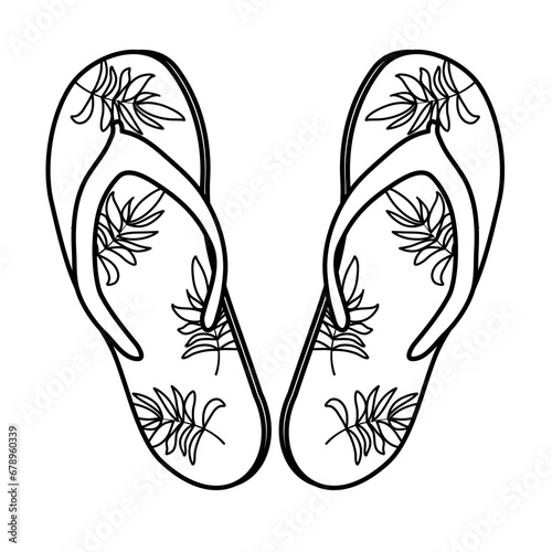 footwear flip flops doodle