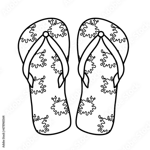 footwear flip flops doodle