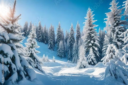 winter landscape with trees © Exotic Graphics