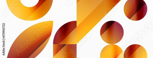 Vector background. Minimalist geometric backdrop adorned with circles and shapes. Abstract art inviting creativity for digital designs, presentations, website banners, social media posts