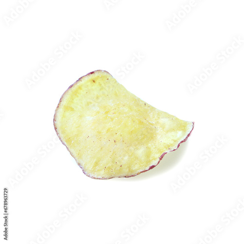 Close up of sweet potato chips.