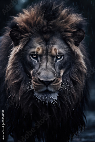 Black Lion Portrait © LadyAI