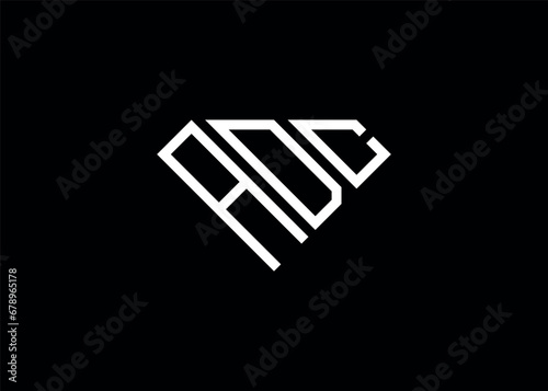 Modern letter A D C diamond shape logo And initial monogram A D C letter logo vector template