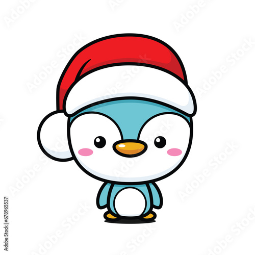 Cute And Kawaii Christmas Penguin © June Yap