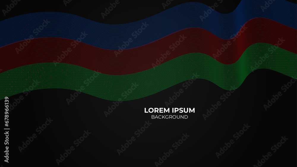 Fototapeta premium Futuristic abstract background with shiny red lines on dark background. Modern graphic design element future style concept for banner, flyer, card, or brochure cover. vector illustration