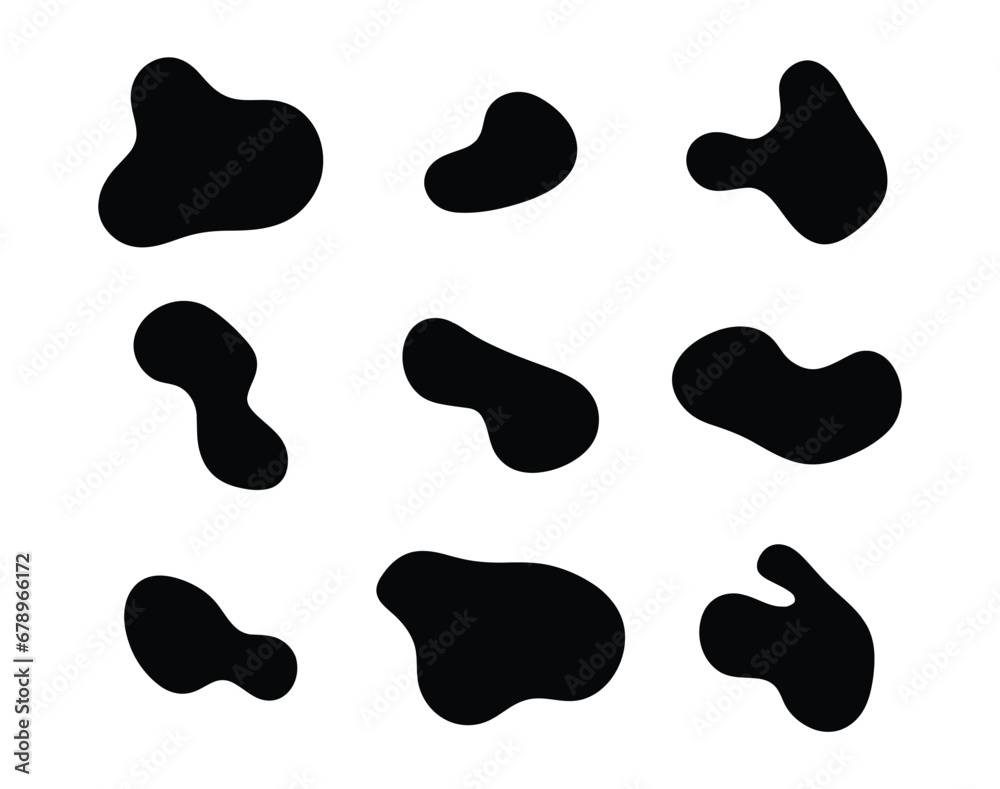 Liquid blob shape abstract elements graphic flat style design fluid vector Liquid blob shape abstract elements graphic flat style design fluid vector
