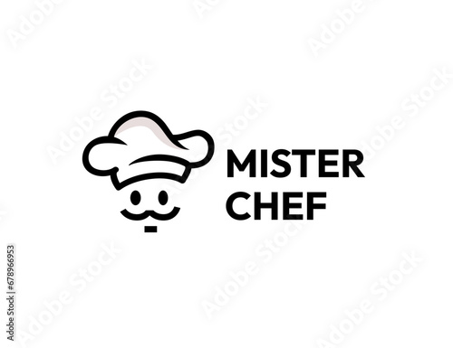 Mister Chef Logo Design, Kitchen chef logo template