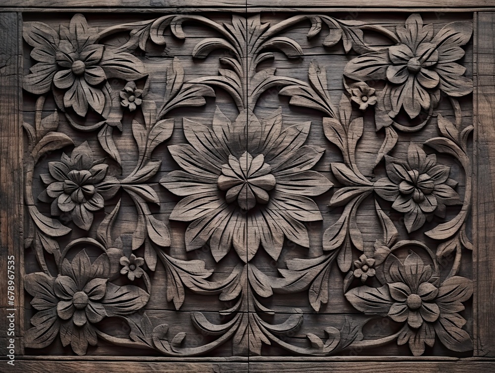 Aged wooden background with some carved design. Aged wooden background with some carved design.