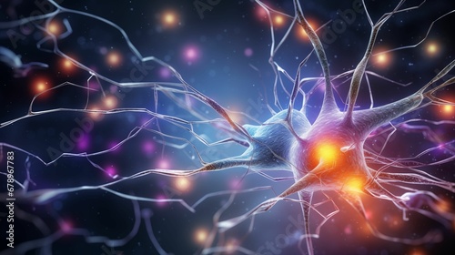 Image of neurons firing electrical impulses.