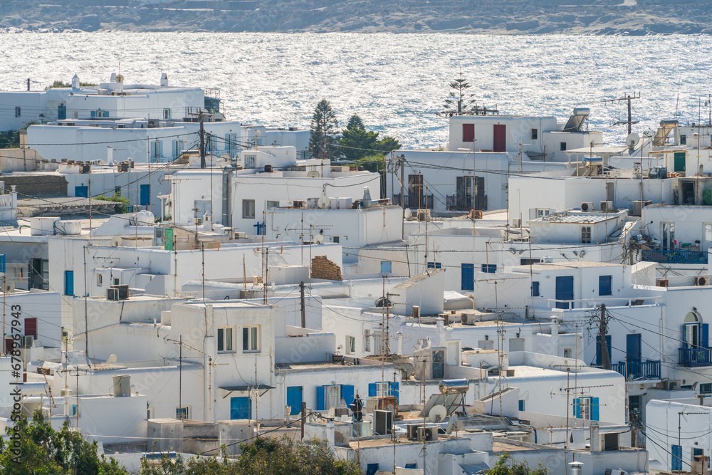 Mykonos town architecture. Mykonos island. Greece Mykonos town architecture. Mykonos island. Greece