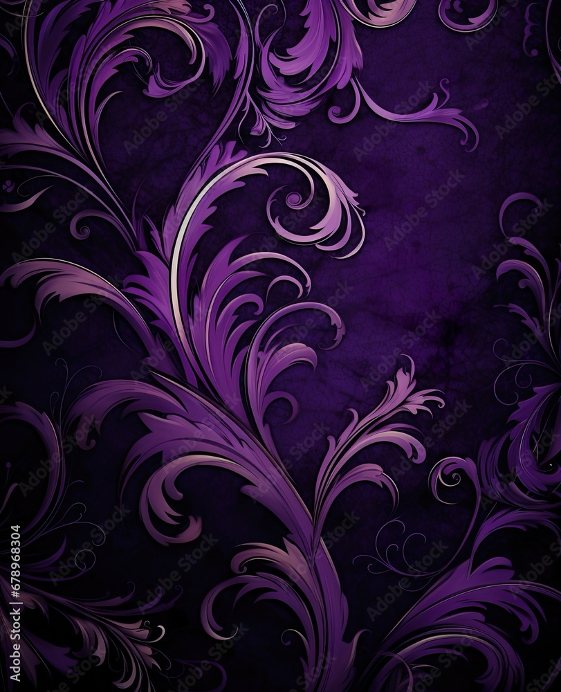 Ornamental background design with dark and light colors inspired by nature.