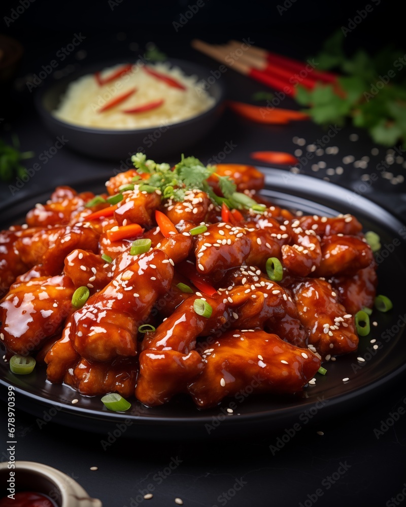Mouthwatering Plate of General Tso's Chicken Mouthwatering Plate of General Tso's Chicken