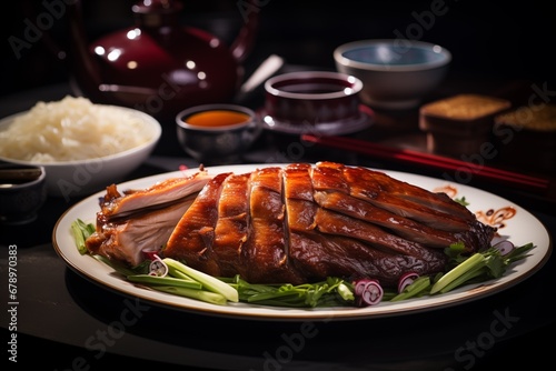Classic Peking Duck Dish with Crispy Skin