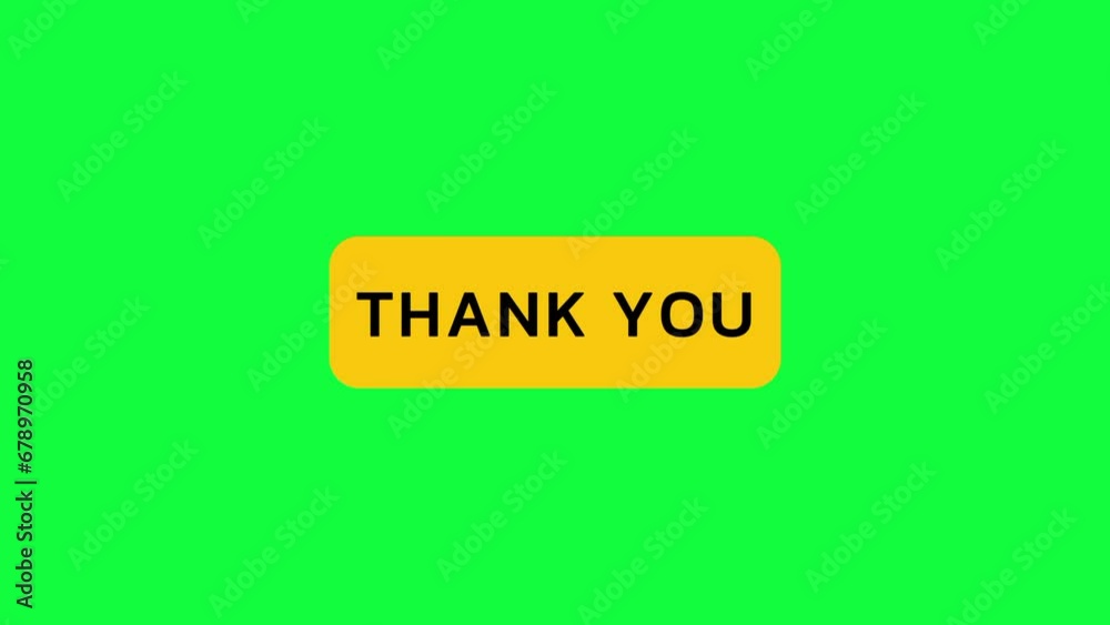 THANK YOU animation with green background THANK YOU animation with green background