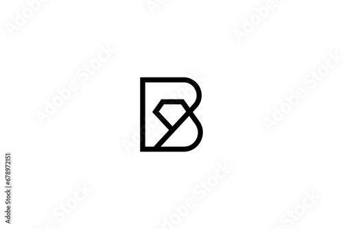 Letter B Diamond Logo Design © Ayu