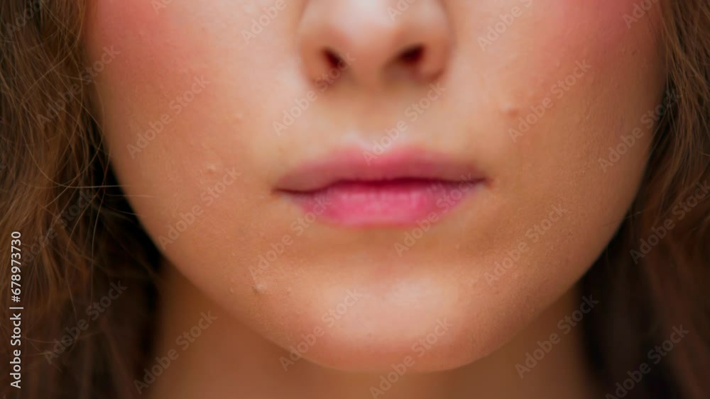 Portrait of Young Woman Showing Sign of Close Mouth or Please Shut Up on Camera Close Up. Cropped Face of Female Person Signing Stop Talking Symbol in Dangerous Chat. Hand Gesture on Lips by Calm Girl Portrait of Young Woman Showing Sign of Close Mouth or Please Shut Up on Camera Close Up. Cropped Face of Female Person Signing Stop Talking Symbol in Dangerous Chat. Hand Gesture on Lips by Calm Girl