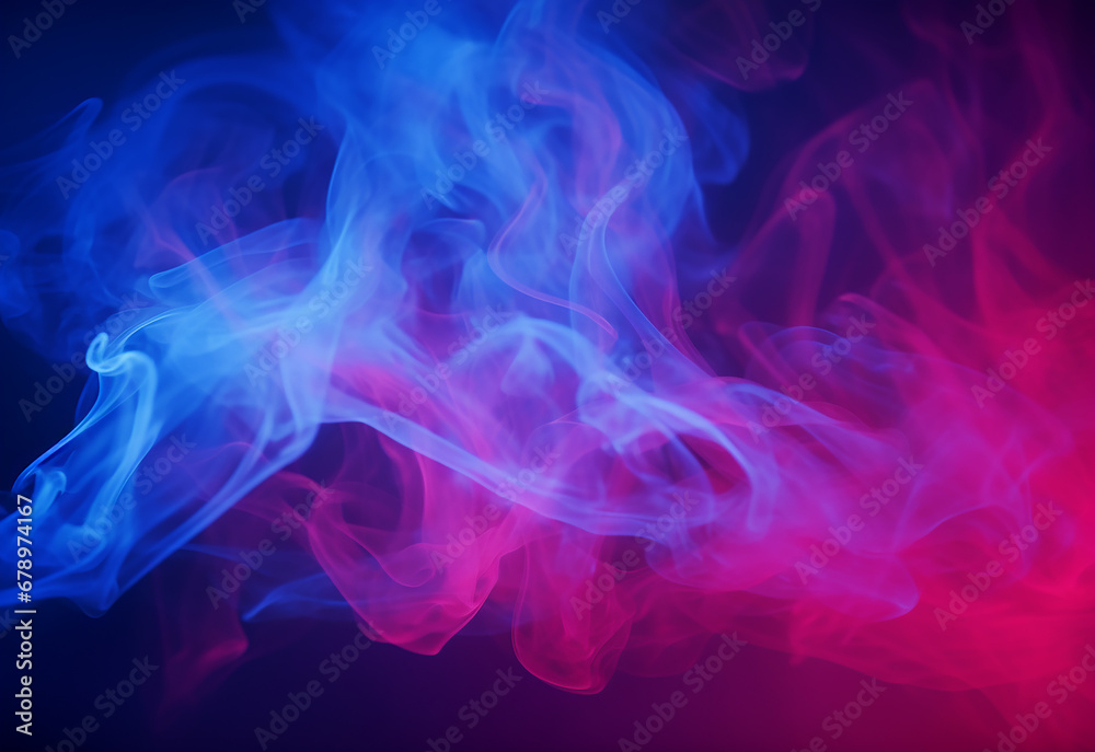 abstract colorful smoke isolated on black background