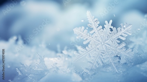 Close-up image of snowflake texture.