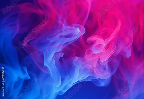 abstract colorful smoke isolated on black background