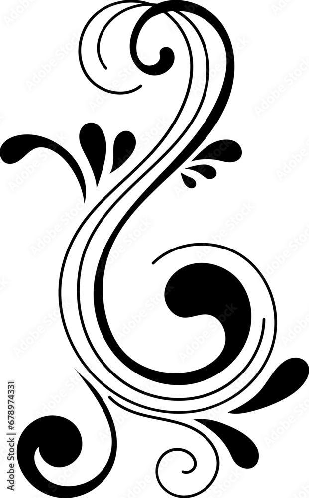 Fototapeta premium Swirl decoration illustration