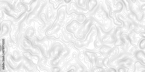 The stylized height of the topographic contour in lines and contours. The concept of a conditional geography scheme. Topographic map background geographic line map with elevation assignments.
