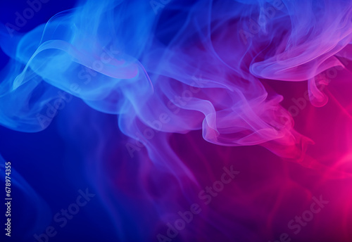 abstract colorful smoke isolated on black background