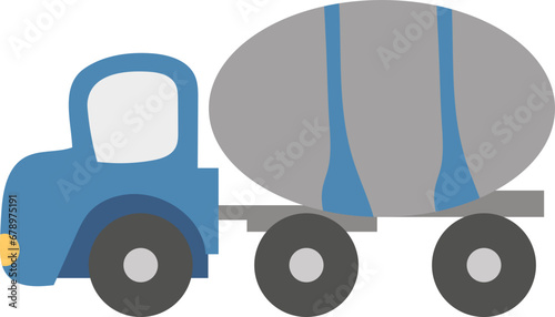 Concrete mixer illustration