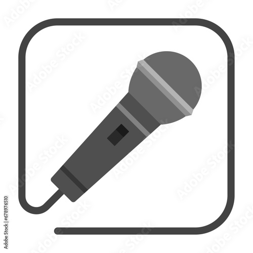 四角形のマイクのアイコン