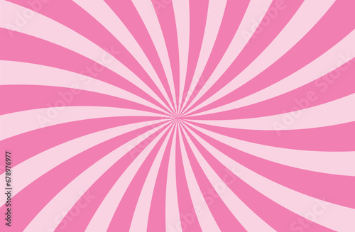 Background in the form of a pink spiral. Pink twirl sunburst pattern abstract background. Pink candy pattern. flat style.