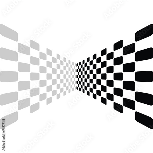 Sport flags round perspective set