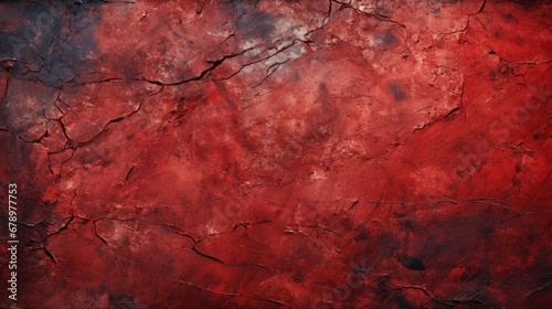 Red grunge textured wall background painted