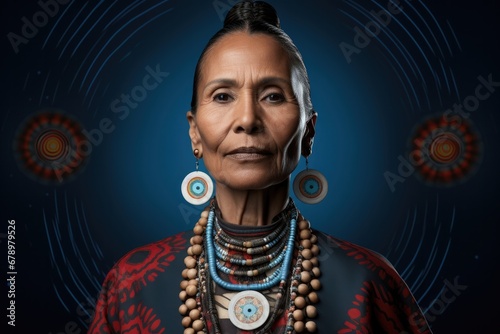 Portrait of native american woman 