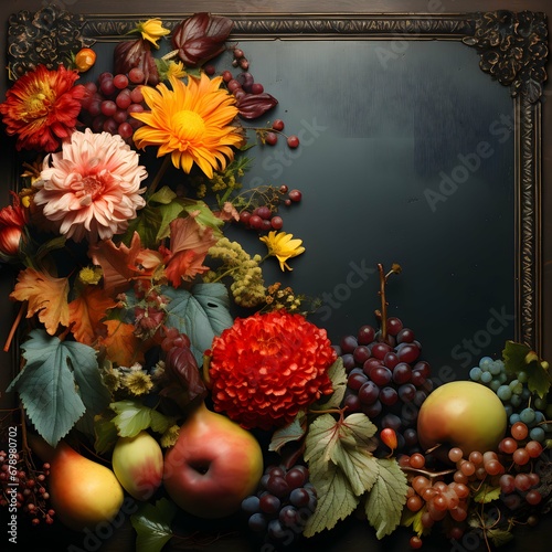 Thanksgiving background with the black frame, Thanksgiving background decoration, Thanksgiving