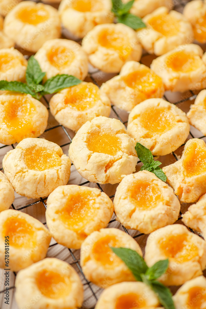 Delicious zesty and buttery lemon curd cookies freshly baked Delicious zesty and buttery lemon curd cookies freshly baked